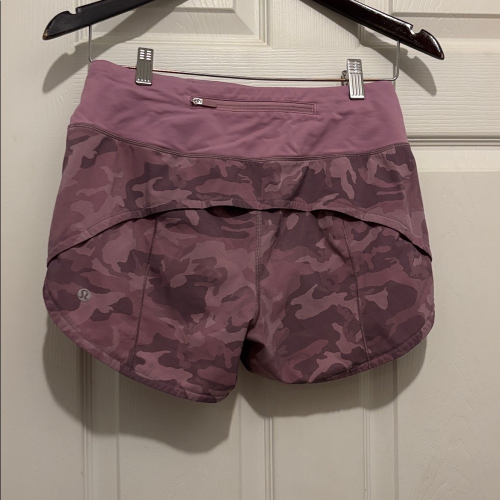Lululemon Speed Up Short 4” Lined MR Incognito Camo Pink Taupe - Picture 2 of 5